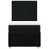 Cama box spring con colchón tela negro 80x200