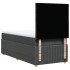 Cama box spring con colchón tela gris oscuro 80x200