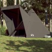 Tienda de campaña familiar tipi 6 personas impermeable marrón