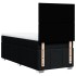 Cama box spring con colchón tela negro 100x200