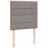 Cama box spring con colchón tela gris taupe 100x200