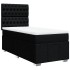 Cama box spring con colchón tela negro 100x200