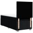Cama box spring con colchón tela negro 100x200