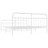 Estructura cama metal con cabecero y pie cama blanco 193x203
