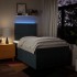 Cama box spring con colchón tela azul 120x190