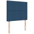 Cama box spring con colchón tela azul 120x190