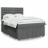Cama box spring con colchón tela gris oscuro 140x190