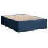 Cama box spring con colchón tela azul 140x190