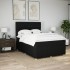 Cama box spring con colchón tela negro 140x190
