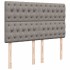 Cama box spring con colchón tela gris taupe 140x190