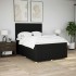 Cama box spring con colchón tela negro 140x200