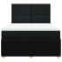 Cama box spring con colchón tela negro 140x200