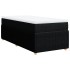 Cama box spring con colchón tela negro 80x200