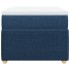 Cama box spring con colchón tela azul 80x200