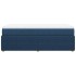 Cama box spring con colchón tela azul 80x200