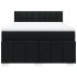 Cama box spring con colchón tela negro 140x190