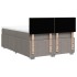 Cama box spring con colchón tela gris taupe 140x190