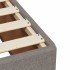 Cama box spring con colchón tela gris taupe 140x190