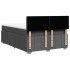 Cama box spring con colchón tela gris oscuro 140x190