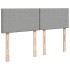 Cama box spring con colchón tela gris claro 140x200