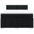 Cama box spring con colchón tela negro 140x200