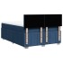 Cama box spring con colchón tela azul 140x200