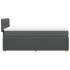 Cama box spring con colchón tela gris oscuro 80x200