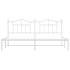 Estructura de cama de metal con cabecero blanco 193x203