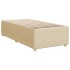Cama box spring con colchón tela color crema 80x200