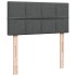 Cama box spring con colchón tela gris oscuro 90x200