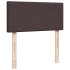 Cama box spring con colchón tela marrón oscuro 100x200