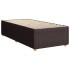 Cama box spring con colchón tela marrón oscuro 100x200