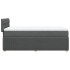 Cama box spring con colchón tela gris oscuro 100x200