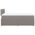 Cama box spring con colchón tela gris taupe 120x190
