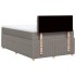 Cama box spring con colchón tela gris taupe 120x190