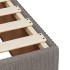 Cama box spring con colchón tela gris taupe 120x190
