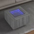 Mesa de centro y LED madera ingeniería gris Sonoma 60x60x40