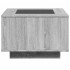 Mesa de centro y LED madera ingeniería gris Sonoma 60x60x40