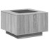 Mesa de centro y LED madera ingeniería gris Sonoma 60x60x40