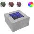 Mesa de centro y LED madera ingeniería gris hormigón