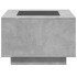 Mesa de centro y LED madera ingeniería gris hormigón