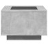 Mesa de centro y LED madera ingeniería gris hormigón