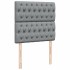 Cama box spring con colchón tela gris claro 80x200