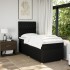 Cama box spring con colchón tela negro 80x200