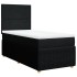Cama box spring con colchón tela negro 90x200