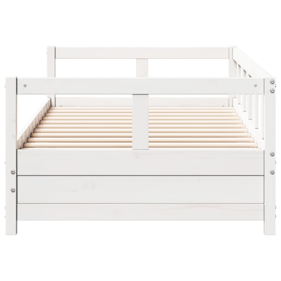 Sofá cama sin colchón madera maciza de pino blanco 80x200