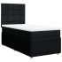 Cama box spring con colchón tela negro 90x200