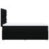 Cama box spring con colchón tela negro 90x200