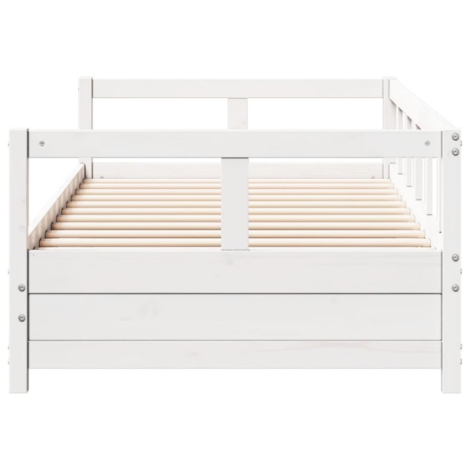 Sofá cama sin colchón madera maciza de pino blanco 90x190
