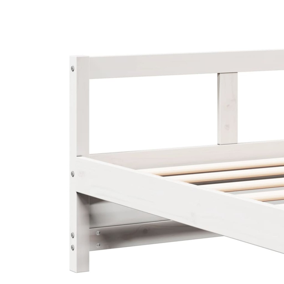 Sofá cama sin colchón madera maciza de pino blanco 90x190